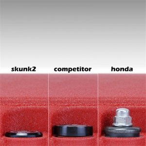 Honda Civic Valve Cover Hardware Kit - Skunk2 Racing - Low-Profile, Black Anodized, 40-Piece - Black Anodized - `99-`00